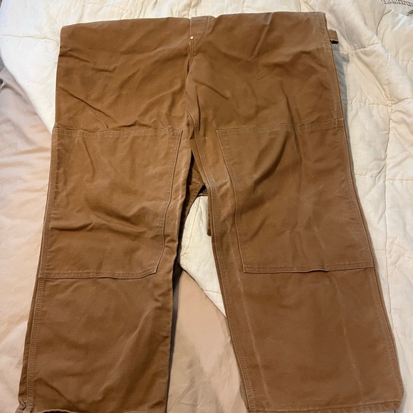 Men’s Carhartt brown duck bib overalls, 46X 30 NEW - Picture 3 of 6